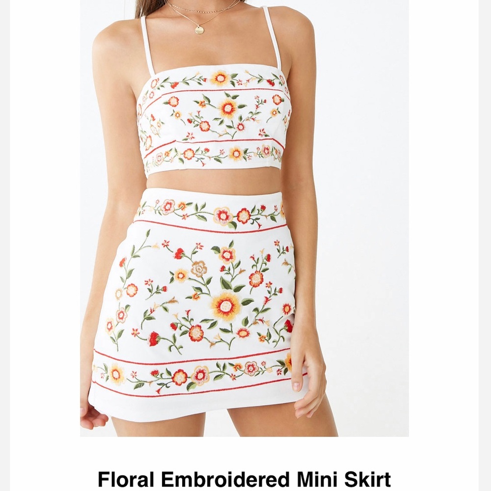 Floral Mini Skirt